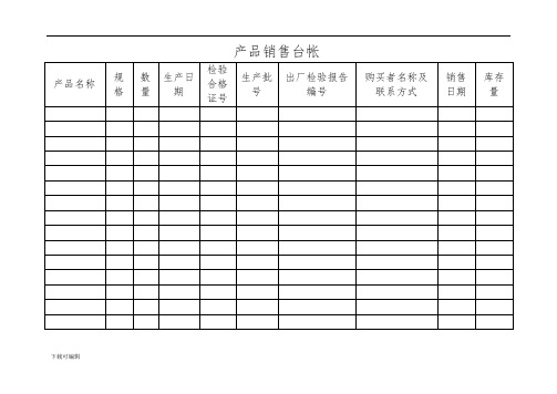 食品企业全套记录表格模板