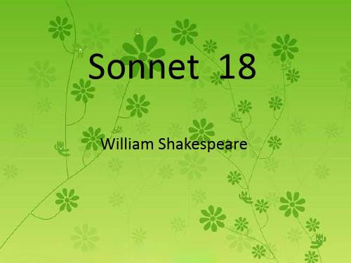 Sonnet  18ppt