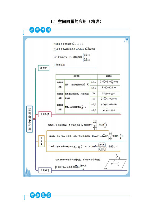 1.4 空间向量的应用(精讲)(原卷版).