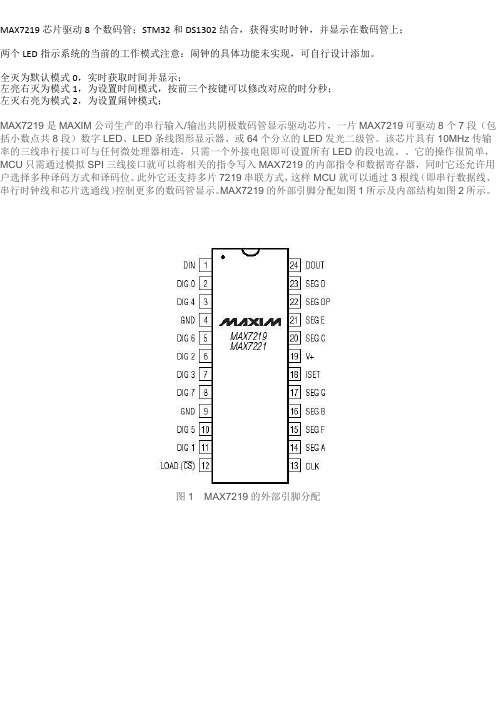 MAX7219中文资料_驱动_点阵原理图