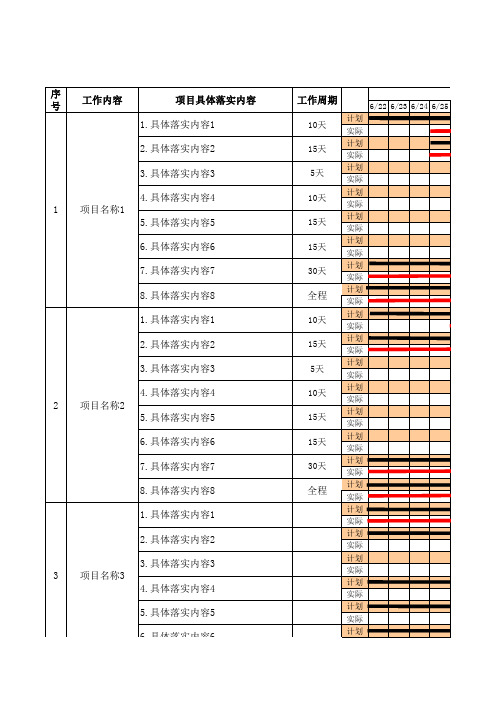 项目跟进表模板