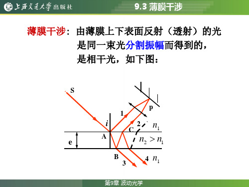 大学物理教程9.3 薄膜干涉