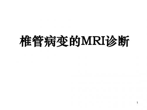 椎管病变MRI诊断