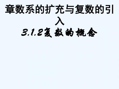 2018年高中数学 第三章 数系的扩充与复数 3.1.2 复数的概念课件2 新人教B版选修2-2