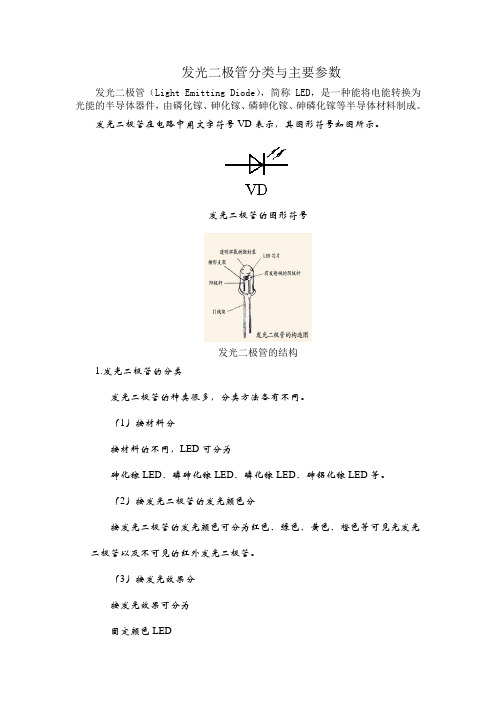 光电器件——发光二极管分类与主要参数(精)