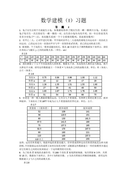 数学建模习题2