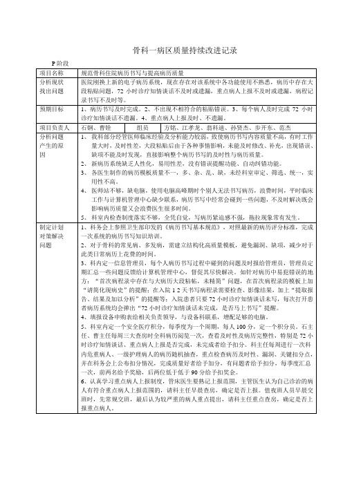 骨科pdca