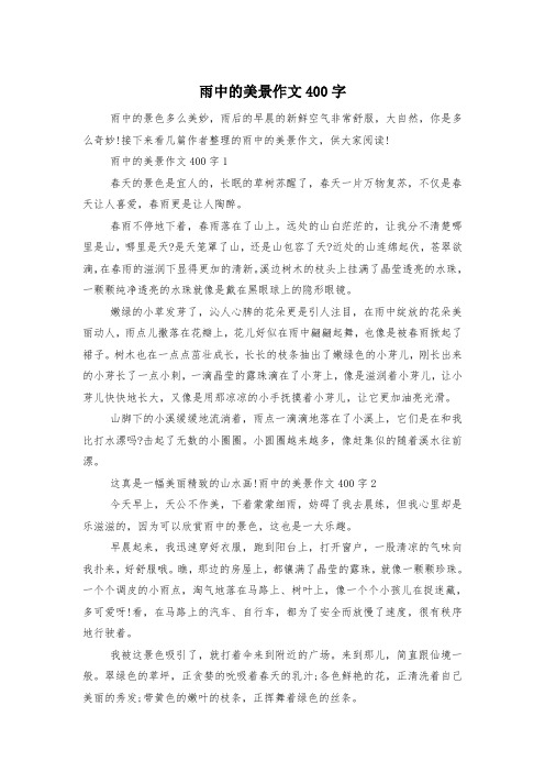 雨中的美景作文400字