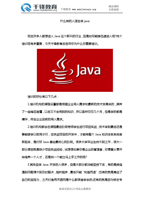 什么样的人适合学java