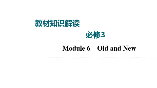 一轮高考外研英语必修3 Module 6 Old and New复习课件