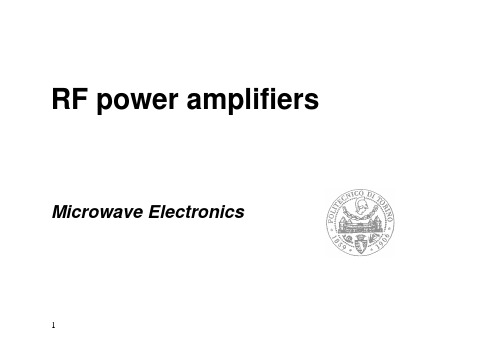 微波课件 Power amplifiers 2011