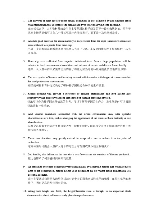 林学英语期末复习资料(翻译)