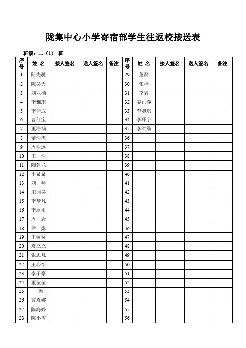 09-10寄宿部学生往返校接送表