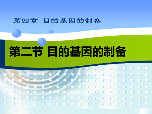 4第四章 目的基因的制备2解析