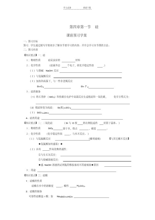 第四章第一节硅导学案