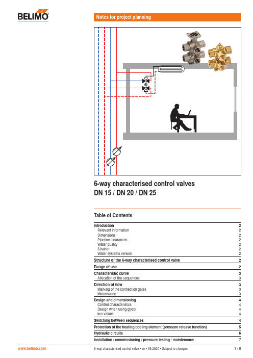 Belimo 6-路特征控制阀文档说明书