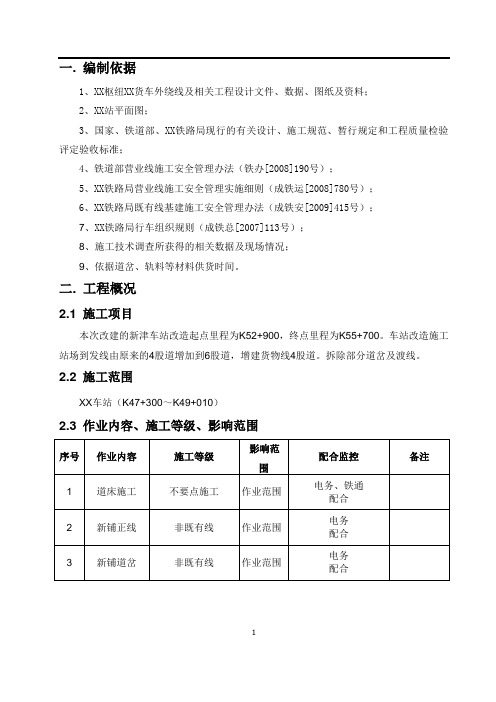 某既有线车站改造工程施工方案