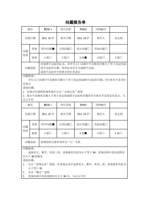 缺陷报告_T0305M