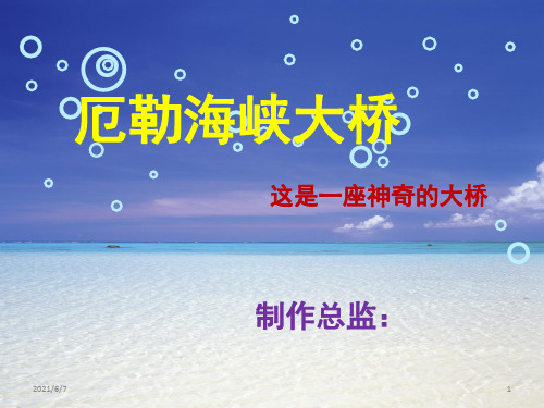 厄勒海峡大桥介绍PPT课件