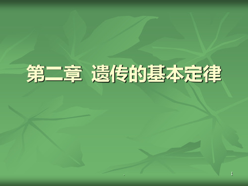 第二章--遗传的基本定律PPT课件