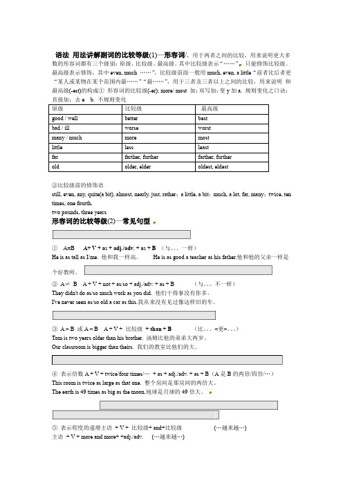 最新苏教译林版8A英语语法总复习整理资料