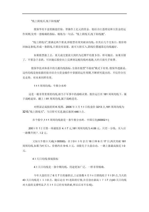 殷保华谈专业技术与殷保华均线设置