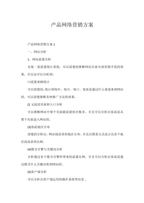 产品网络营销方案.docx