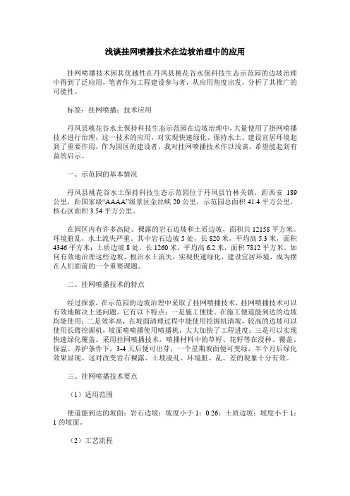 浅谈挂网喷播技术在边坡治理中的应用