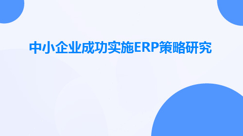 中小企业成功实施ERP策略研究