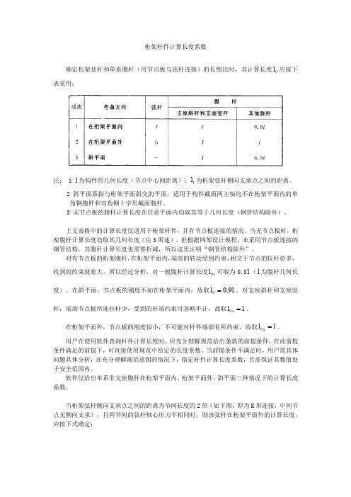 桁架杆计算长度系数技术手册