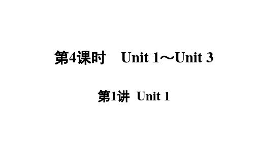 2021年湖北黄石英语中考知识点过关   人教七年级下册    Unit 1课件