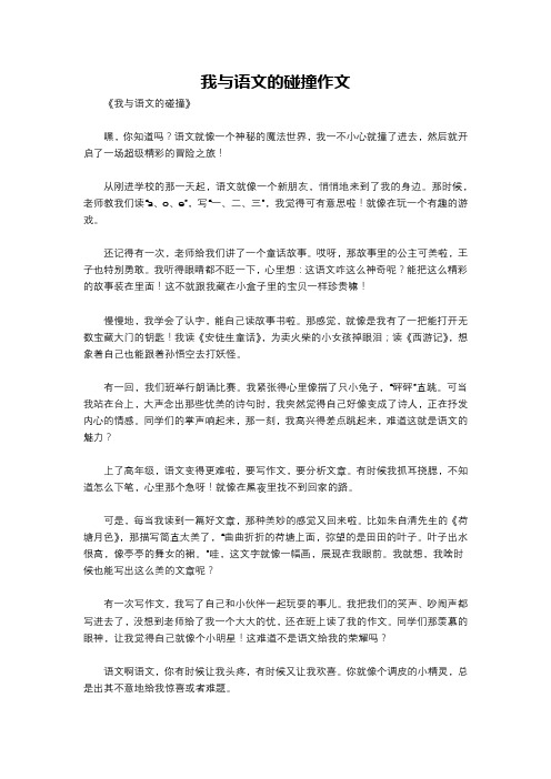 我与语文的碰撞作文