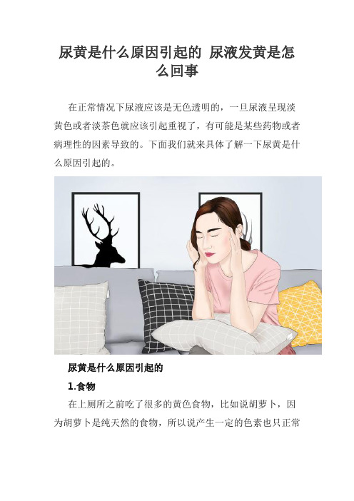 尿黄是什么原因引起的 尿液发黄是怎么回事