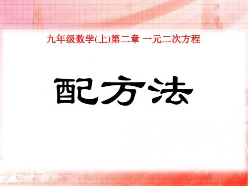 《配方法》一元二次方程PPT课件2 (共10张PPT)