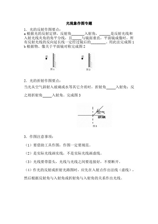 人教版物理八(上)光现象作图专题