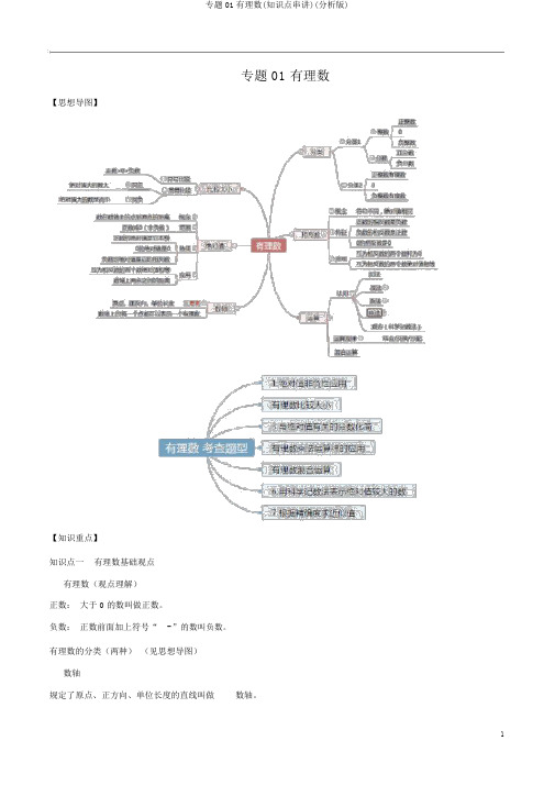 专题01有理数(知识点串讲)(解析版)