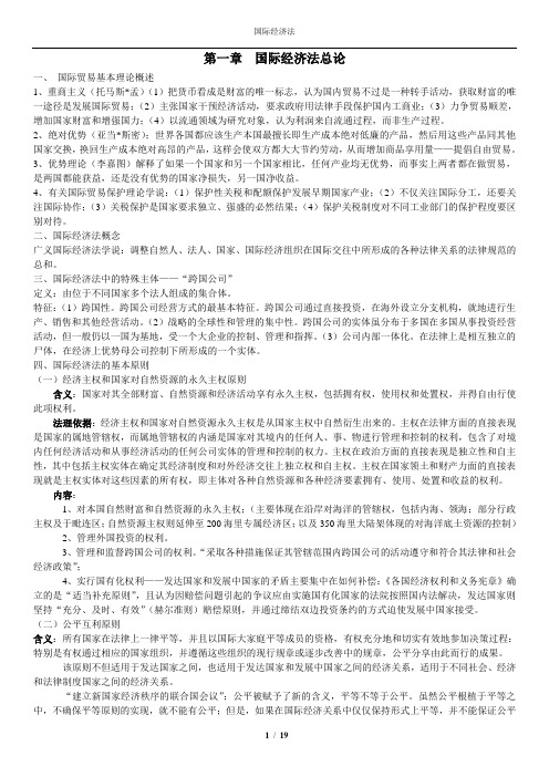 国际经济法考研笔记