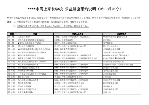 天津市网上家长学校公益讲座预约说明【模板】