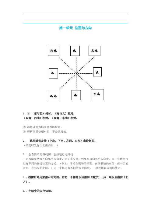 人教版小学三年级数学下册知识点预习