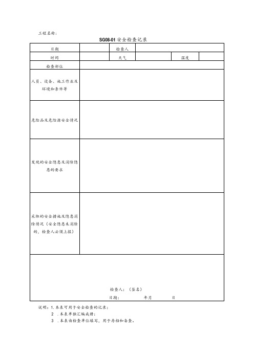 检查记录与整改单模板