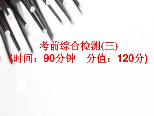 (人教版)中考英语总复习题型训练：考前综合检测(3)