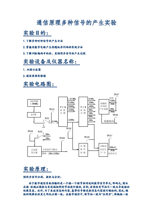 信号产生实验报告(仅供参考)