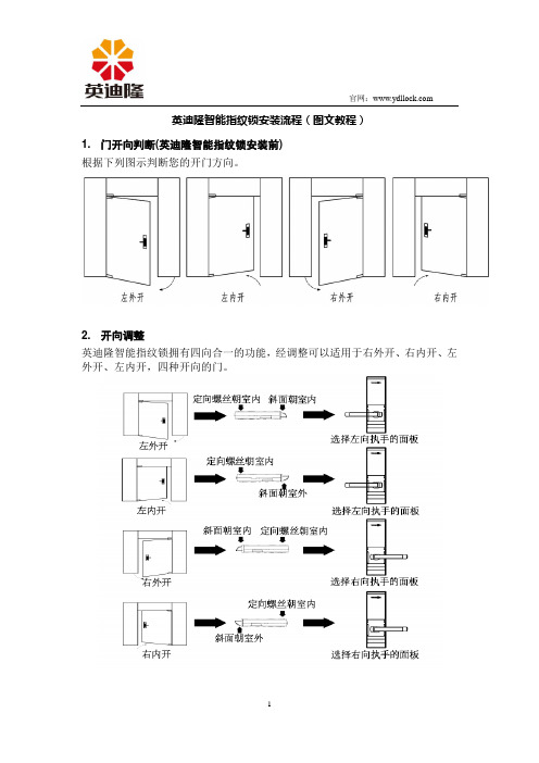 英迪隆智能指纹锁安装流程(图文教程)