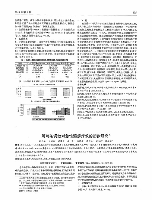 川芎茶调散对急性湿疹疗效的初步研究