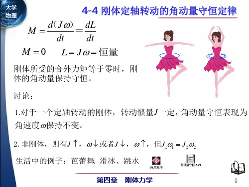 刚体定轴转动角动量守恒定律解析