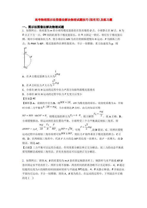 高考物理图示法图像法解决物理试题技巧(很有用)及练习题