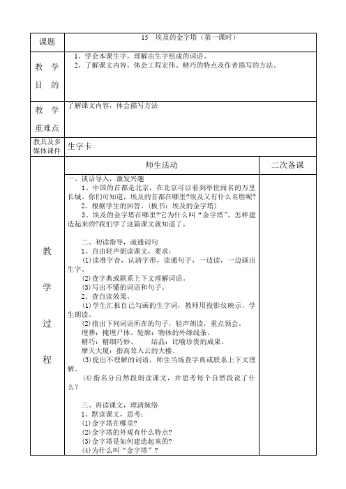 15. 埃及的金字塔(1)