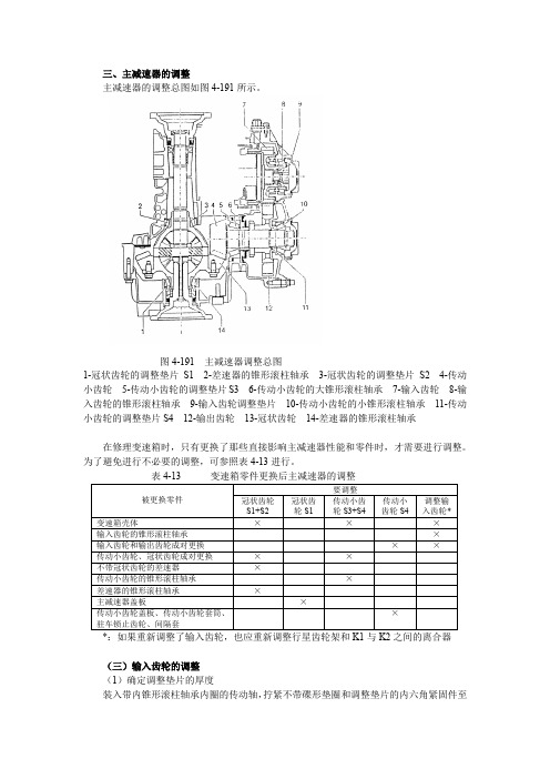 三、主减速器的调整