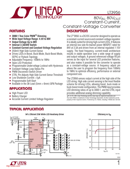 LT3956EUHE#PBF;LT3956EUHE#TRPBF;LT3956IUHE#PBF;LT3956IUHE#TRPBF;中文规格书,Datasheet资料