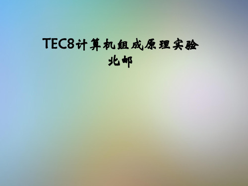 TEC8计算机组成原理实验北邮